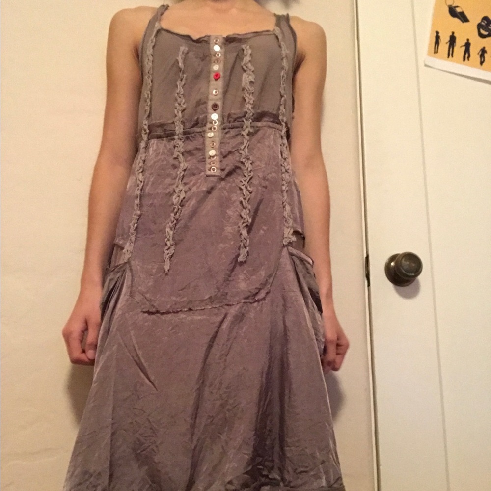 💫Brown Desigual Ruffle Dress